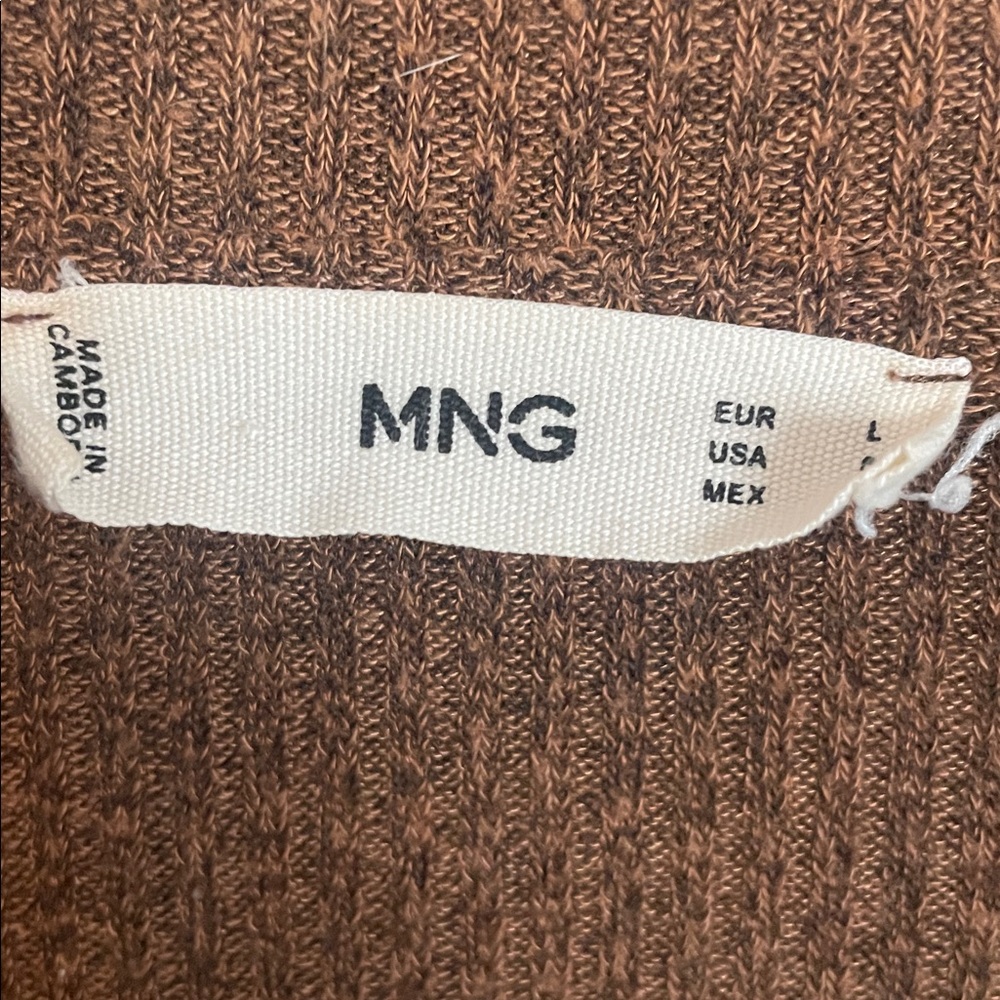 MNG Mango Textured Ribbed Long SleevedButton Up Sweater - Picture 2 of 6
